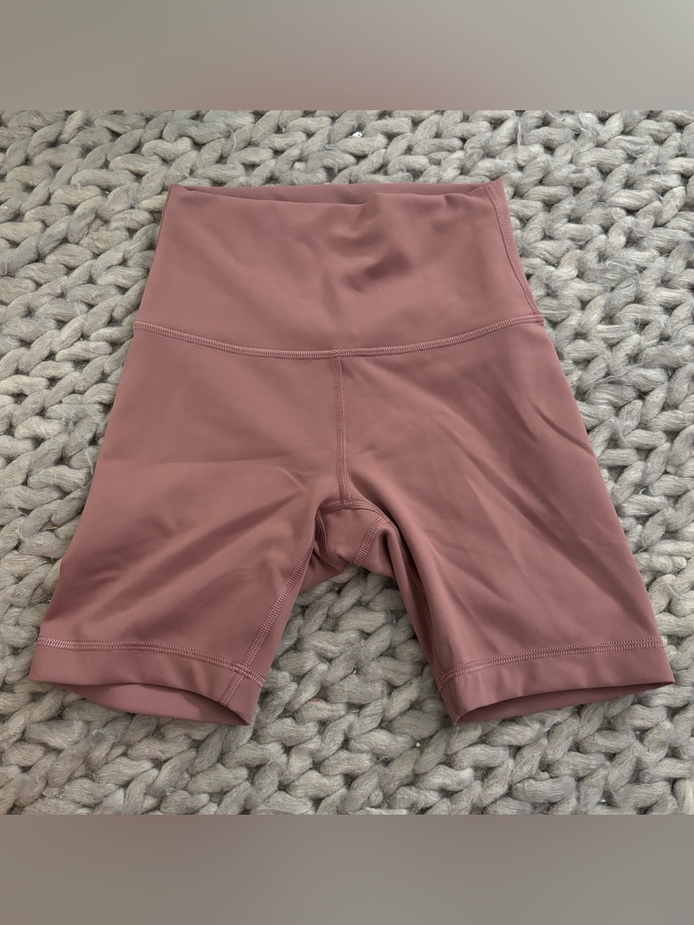 Lululemon Wunder High-Waist Bike Shorts in Dusty Rose